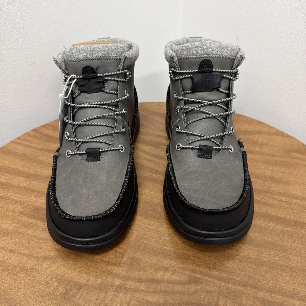 Hey Dude Men's Bradley Classic Tumbled Granite/gray Size 11 lightweight wool
